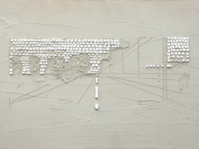 Белый пейзаж. мозаика 40х62. 2013